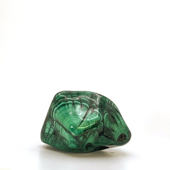 Green Malachite Free Form Mineral - Unique Congo Specimen with Bullseye Bands - Picture 2 of 10